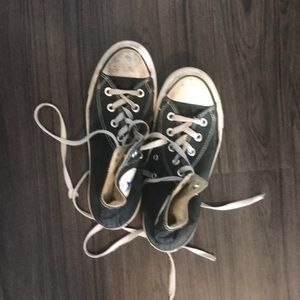Size 7 black and white chucks